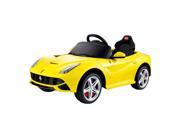 Licensed Ferrari F 12 12V Kids Battery Powered Ride On Car Yellow