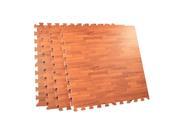 64 Square Foot Foam Interlocking Wood Grain Floor Tile Mat Cherry