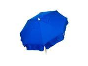 Italian 6 foot Umbrella Acrylic Solid Blue Patio Pole