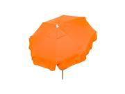 Italian 6 foot Umbrella Acrylic Solid Orange Patio Pole