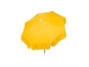 Italian 6 foot Umbrella Acrylic Solid Yellow Patio Pole