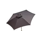 Heininger 8.5ft Doppler Market Patio Umbrella Graphite Grey