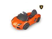Licensed Lamborghini Aventador 6V Kids Battery Powered Ride On Car Orange