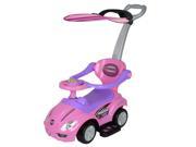 3 in 1 Ride On Push Car Stroller Pink