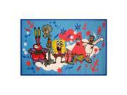 Fun Rugs SpongeBob Party Time With Friends Blue Area Rug Activity Mat 19x29
