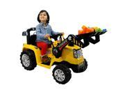 Deluxe Tractor 12V Kids Battery Powered Ride On Car Yellow