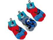 Disney Pixar Finding Dory Girls Ankle Socks 3pk Sizes 6 8.5