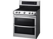 LG 7.3 Cu.Ft. Stainless 5 Burner Electric Double Oven Freestanding Range