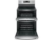 G.E. 6.6 Cu.Ft. Stainless 5 Burner Freestanding Double Oven Range