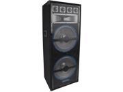 Technical Pro Dual 15 1800 Watt Passive Carpeted LED Cabinet Speaker