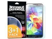 Samsung Galaxy S5 Screen Protector Invisible Defender [3 1 FREE HD CLEARNESS] High Definition Clear Quality Film