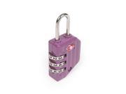 Sesamee 50009 3 Dial Resettable Combination Cable TSA Approved Travel Lock Purple Pack of 6