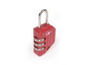 Sesamee 50010 3 Dial Resettable Combination Cable TSA Approved Travel Lock Red Pack of 6