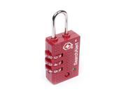 Sesamee K7500PRD 3 Dial Resettable Combination Cable TSA Approved Travel Lock with Indicator Red Pack of 6