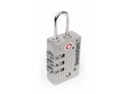 Sesamee K7470 3 Dial Resettable Combination TSA Approved Travel Lock with Indicator Pewter Pack of 6