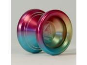 Zeekio Prism Aluminum ball bearing yo yo with Rainbow Anodized Finish