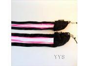 Zeekio Ribbon Poi 2 Large Black 1 Large White and 2 Small Pink Ribbons