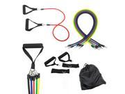 Resistance Band Set 10 pieces 5 Resistance Bands Handle Set Ankle Straps and Carrying Case …