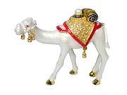 Cisinks ® White Camel Crystal Jewelry Trinket Box L