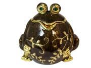 Cisinks ® Carton Frog Black Swarovski Crystal Jewelry Trinket Box
