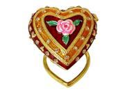 Cisinks ® Golden Heart Bejeweled Swarovski Crystal Jewelry Trinket Box