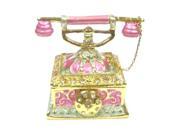 Cisinks ® Purple French Telephone Swarovski Crystal Jewelry Trinket Box