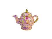 Cisinks ® Light Purple Flower Teapot Jewelry Trinket Box L JF1477