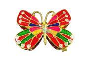 Cisinks ® Rainbow Butterfly Bejeweled Crystal diamond Jewelry Trinket Box JF2241A