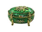 Cisinks ® Flower Treasure Box Jewelry Trinket Box Crystal JF1091