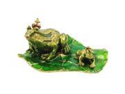 Cisinks ® Frogs on lotus Bejeweled Crystal diamond Jewelry Trinket Box JF1494 2