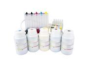 [EMPTY CISS With Pigment ink Set 1250ml] for Epson C120 Workforce WF 30 310 315 1100 Printers
