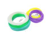 WyzWorks® 5pk 3D filaments Natural Purple Translucent Green Yellow Turquoise