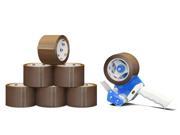 3 x 110 Yards 1.8 mil Packing Tapes Tan Acrylic Tape w dispenser 12 Rolls