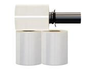 Extended Core Stretch Wrap Clear Black Spinning Handles 5 in. x 1000 ft. x 80 Gauge 120 Rolls