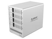 [with RAID Function] ORICO Tool Free Aluminum 4 Bay USB 3.0 to 3.5 SATA HDD Enclosure Support RAID 0 1 3 5 10 Combine Clear Mod for Laptop Mac OS X Windows