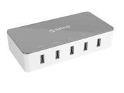 Orico Electrical 5 Port Desktop USB with 2 Prong Power Cord All in One Charger 30W power output for Tablet iPhone 7 6s Plus iPad Air Galaxy Note 2 3