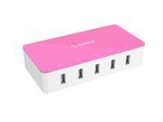 Orico Electrical 5 Port Desktop USB Charger with 2 Prong Power Cord All in One Charger 30W power output for Tablet iPhone 7 6s Plus iPad Air Galaxy No