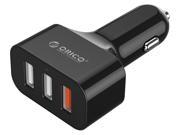 ORICO 3 Ports with 1 Port QC2.0 USB Mini Quick Charger for Car for Phone iPad for samsung galaxy USB car charging shunt Black UCH 2U1Q