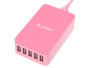 [5 x 5V 2.4A] ORICO Pocket Sized 5 Ports Desktop Travel USB Charger 40W 5V 8A Smart Super Charger Intelligent Detective IC for iPhone 7 7Puls 6S 6S P 5SE iPa