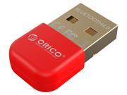 ORICO Low Energy Bluetooth 4.0 Adapter USB Micro Adapter Dongle for Windows XP Windows 7 Windows 8 32 or 64 Bit Red BTA 403