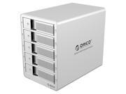 [With RAID Function Support RAID 0 1 3 5 10 Combine Clear Mode] ORICO Aluminum 5 bay 3.5 inch USB3.0 to SATA HDD Docking Station Enclosure [Support UASP