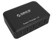 ORICO DCAP 5S 40W 5 Port High Speed Desktop USB Charger for iPhone 7 6s 6 plus iPad Air 2 Mini 3 Samsung Galaxy S6 Edge Note 5 HTC M9 Nexus and More