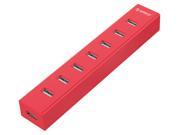 ORICO 7 Port USB2.0 Hub with Detachable Data Cable LED Indicator Multiple Color Red H7013 U2