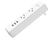 ORICO Wall Mount Power Strip with 2 Outlets 3 USB Charger for Cable TV Personal Desk Home Office Travel and Business MNC 2A3U US