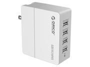 ORICO DCX 4U 34W 6.8A 4 Port Portable Travel Wall USB Charger with Foldable Plug for iPhone 6s 6 6 plus iPad Air 2 mini 3 Samsung Galaxy S6 Edge Note