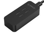 ORICO 4 Port USB Charger with Fast Charging Technology for iPhone 7 7Puls 6S 6S P 5SE iPad LG HTC Samsung Black DCV 4U