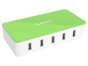 Orico Electrical 5 Port Desktop USB Charger with 2 Prong Power Cord All in One Charger 30W power output for Tablet iPhone 7 6s Plus iPad Air Galaxy N