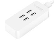 ORICO 4 Port Mini Desk USB Charger with Fast Charging Technology for iPhone 7 7Puls 6S 6S P 5SE iPad LG Samsung HTC White DCV 4U