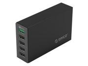 ORICO QC2.0 5 Port Desktop USB Charger for Smartphones and Tablets Black QSL 5U