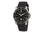 Victorinox Swiss Army Black Rubber Band Black Dial Men s Watch 241435